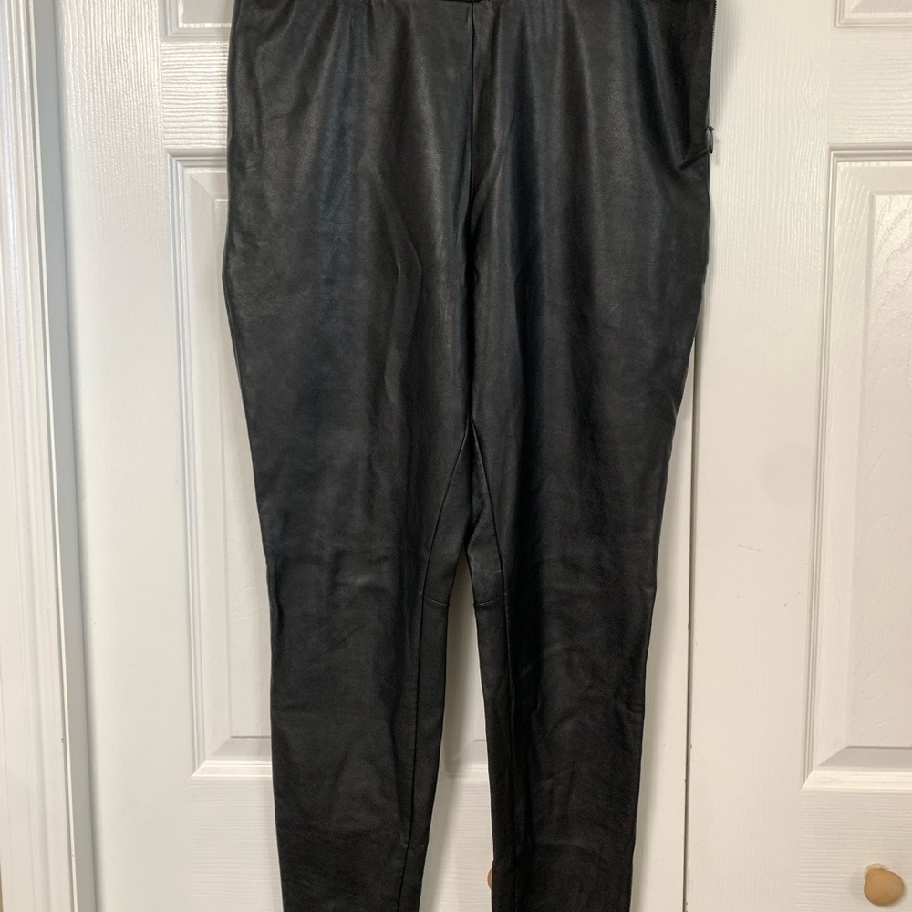 Halogen Black Faux Leather High waisted Pants